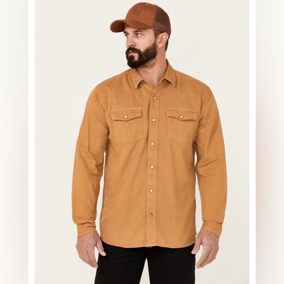 ARIAT Mens Ace Retro Snap Long Sleeve Shirt XXL / 2XL Western Cowboy 100% Cotton - Picture 4 of 16